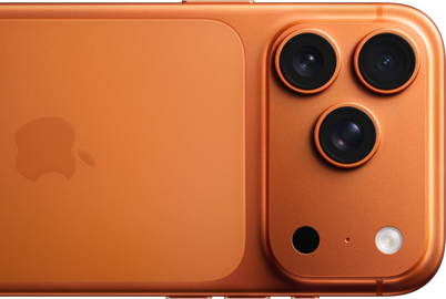iPhone 17, exterior front, Blue Mist color, Dynamic island centered, buttons: action button, volume