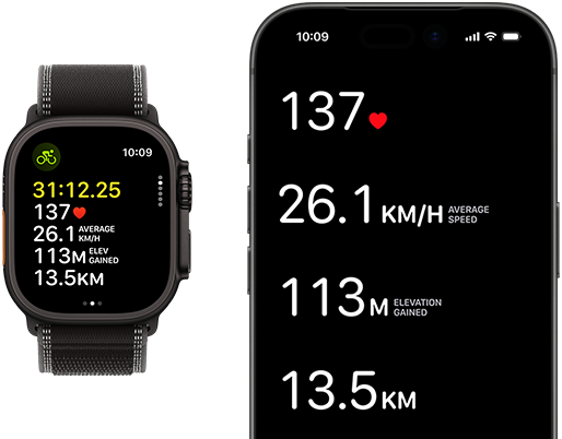 Live Workout metrics on Apple Watch Ultra 3 and iPhone