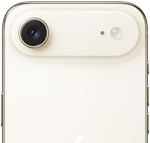 iPhone Air, back exterior, Cloud White color, Fusion Main camera system in plateau at top