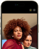 iPhone Air, front exterior, Center Stage for photos feature in use