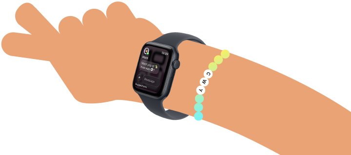 two Apple Watch SE 3 devices with Starlight aluminum cases showing the Vitals app on screens
