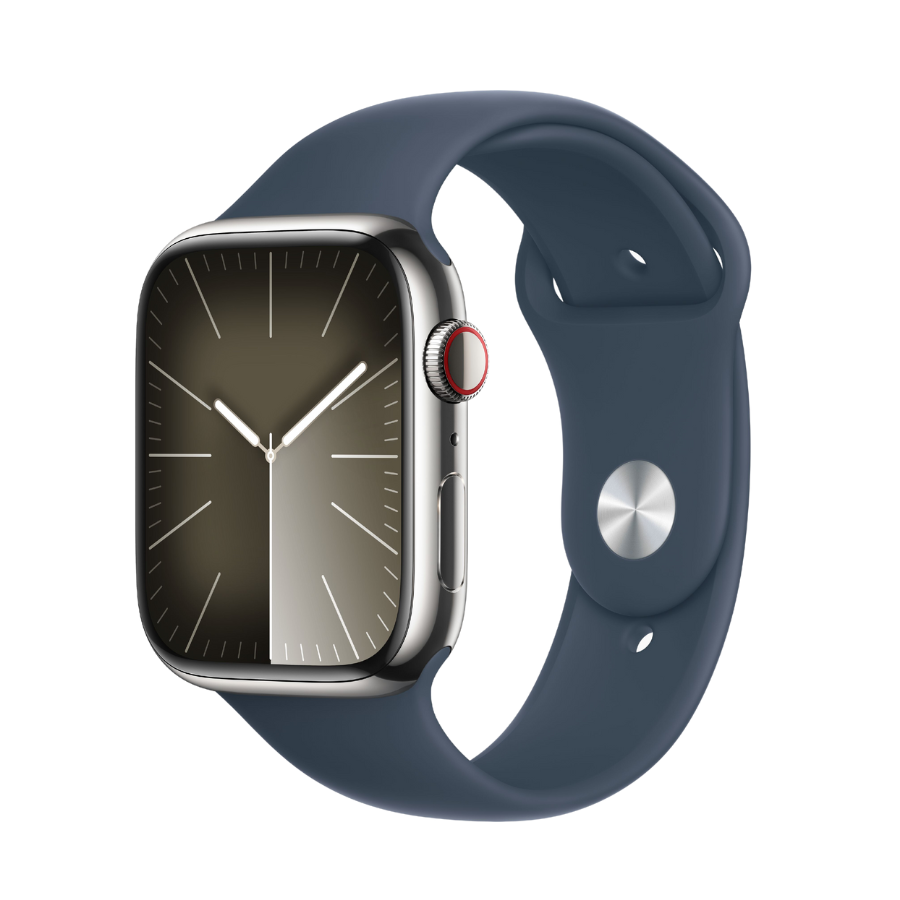 Apple Watch Series 9 Stainless Steel with Sport Band/GPS+Cellular/Silver/41mm/S/M