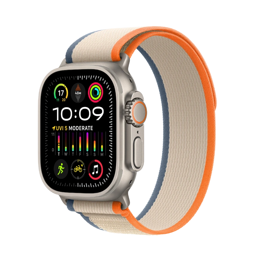 Apple Watch Ultra 2 Titanium Case with Trail Loop - 49mm, orange-beige, m-l