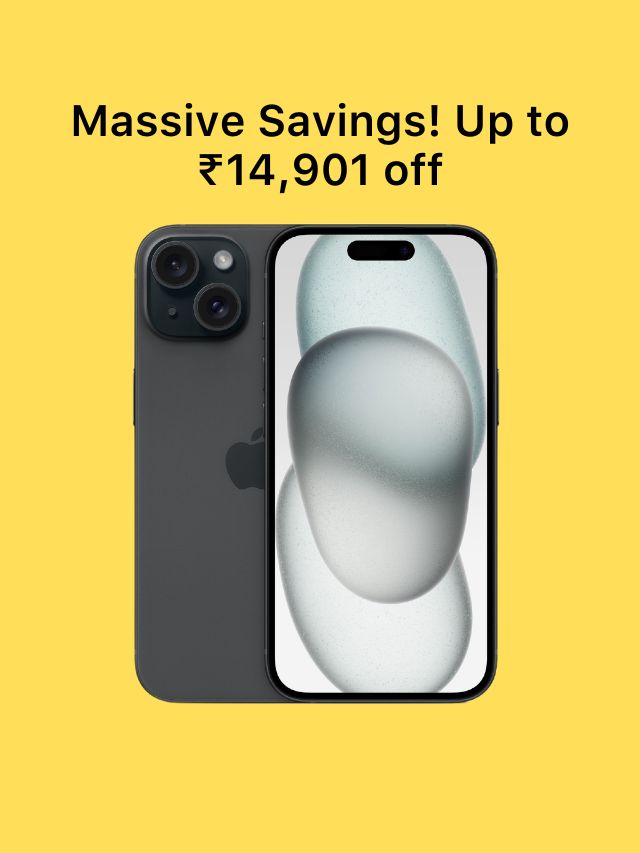 Massive Savings! Up to ₹14,901 off on iPhone 15 at iNvent store. Shop Now