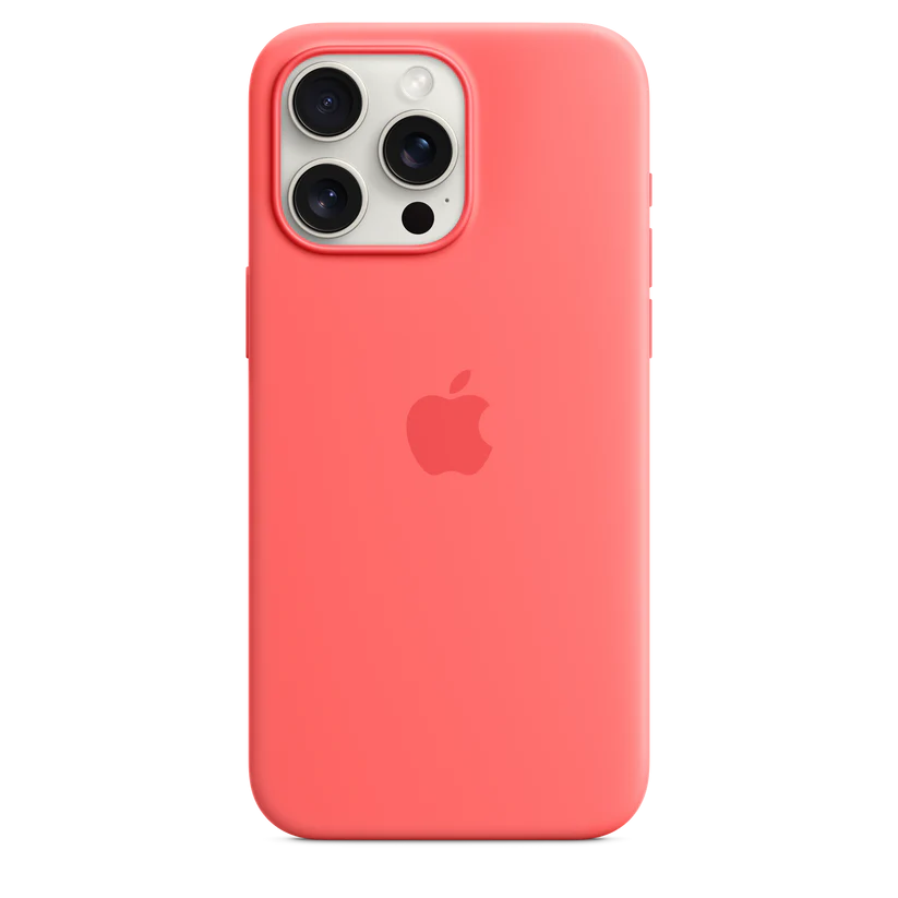 iPhone 15 Pro Max Silicone Case with MagSafe - guava