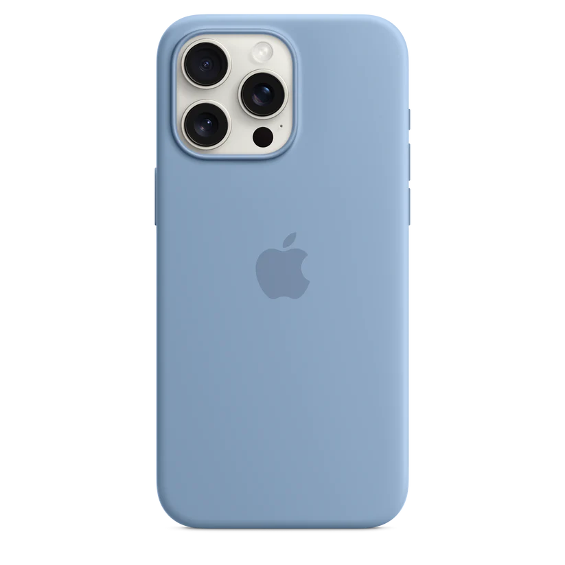 iPhone 15 Pro Silicone Case with MagSafe - winter-blue