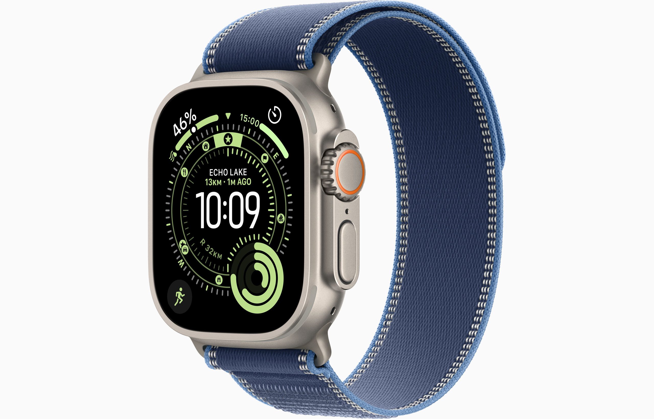 Apple Watch Ultra 3  - trail-loop, large, natural-titanium