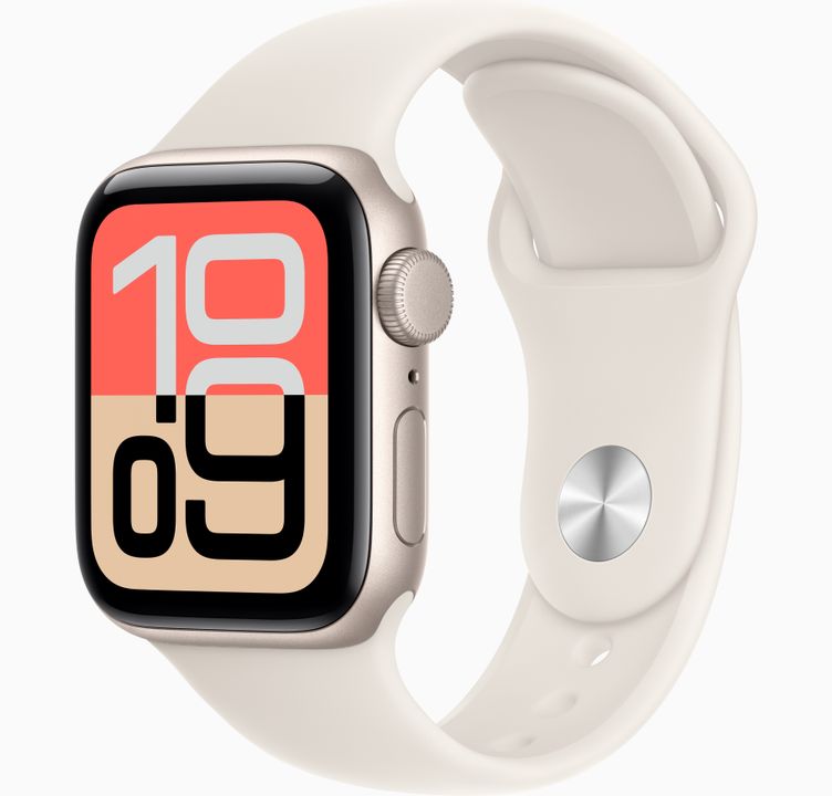 Apple Watch SE 3 Aluminium Case with Sport Band - 40mm, starlight, gps, s-m