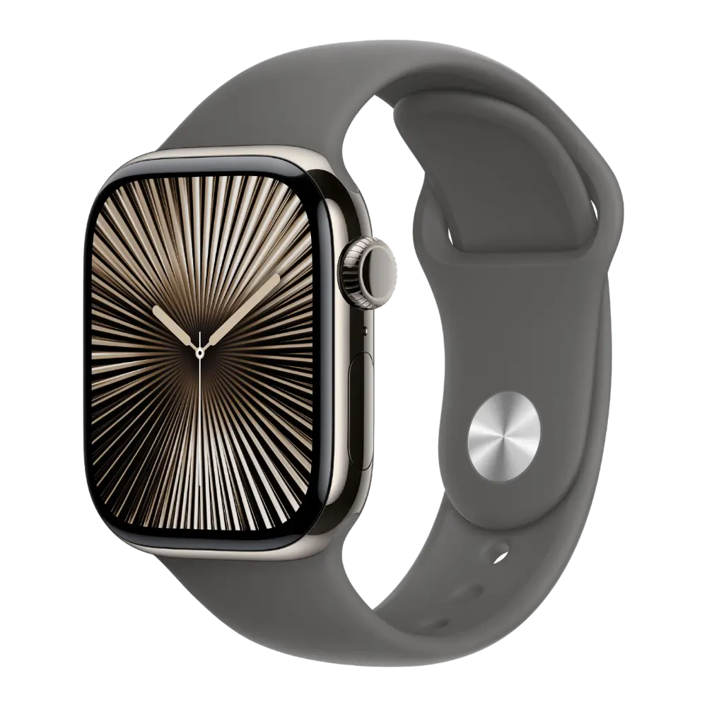 Apple Watch Series 10 Titanium Case - Sport band - stone-grey, 42mm, gpscellular, m-l