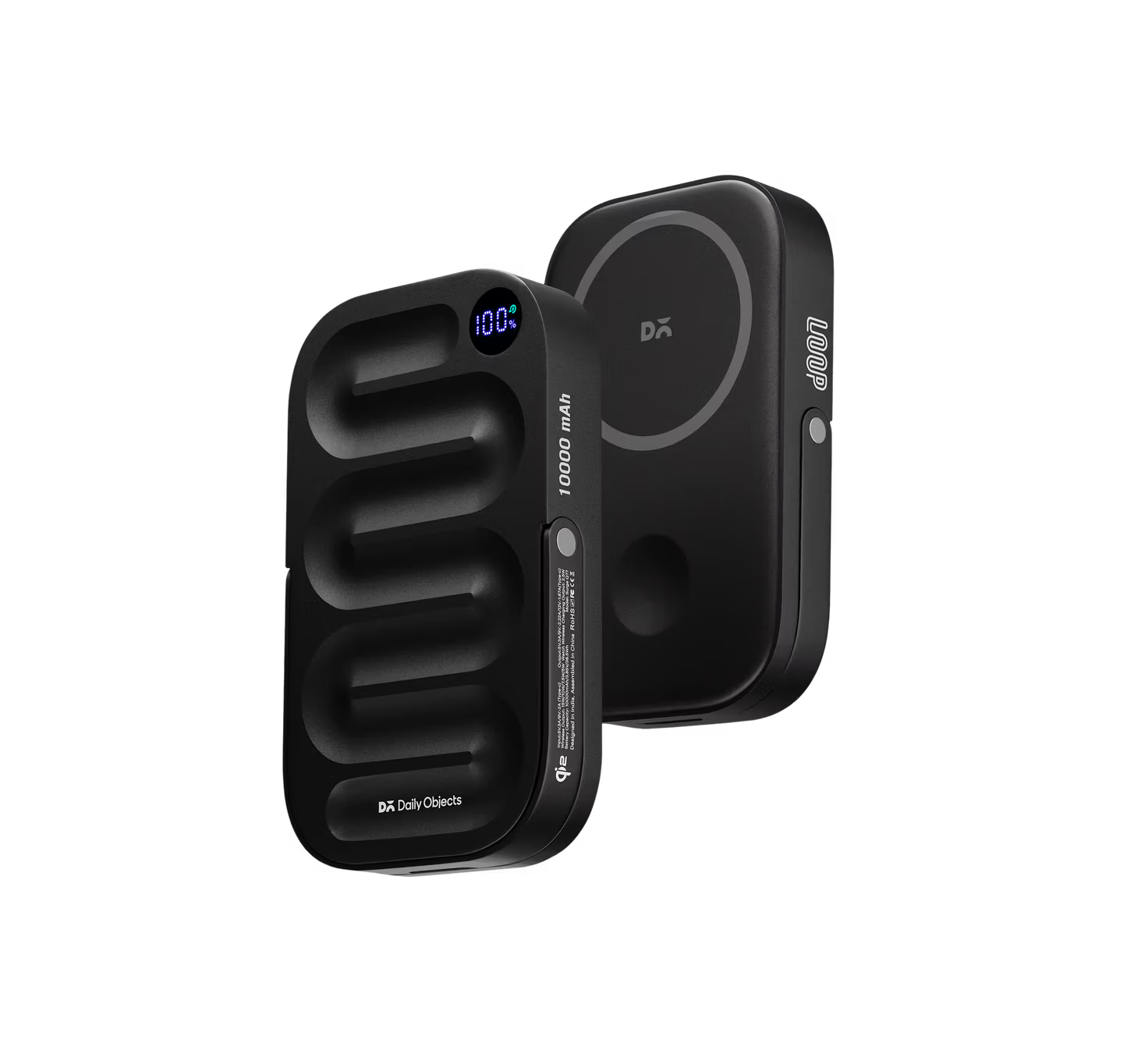 Loop Qi2-Certified MagSafe-Compatible Aluminium Power Bank 10000 mAh - black