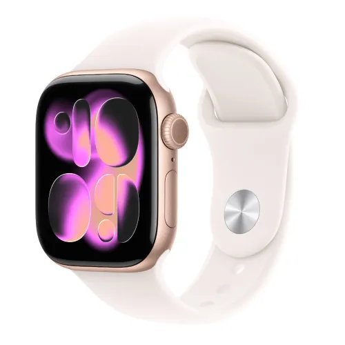 Apple Watch Series 11 46mm Rose Gold with Light Blush Sports Band- S/M