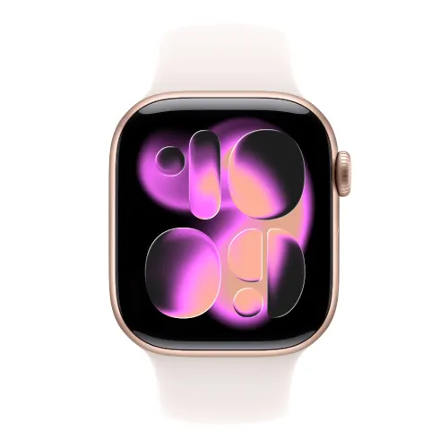 Apple Watch Series 11 46mm Rose Gold with Light Blush Sports Band- S/M