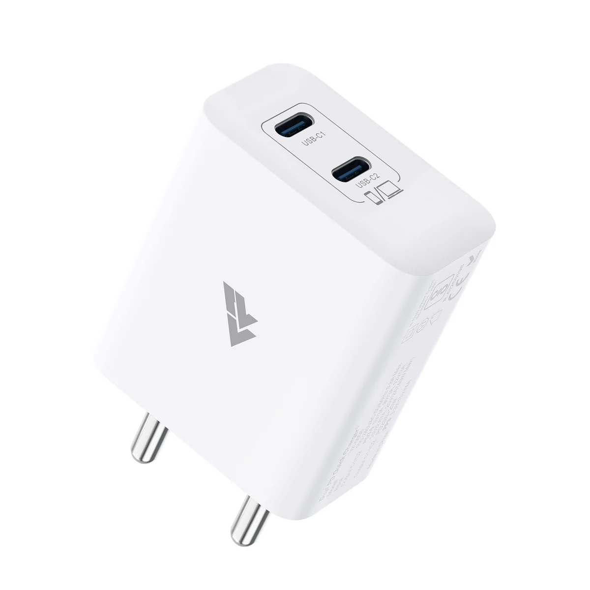 DR Vaku DUOTEX 45W Dual PD PPS GaN Charging Adapter - white