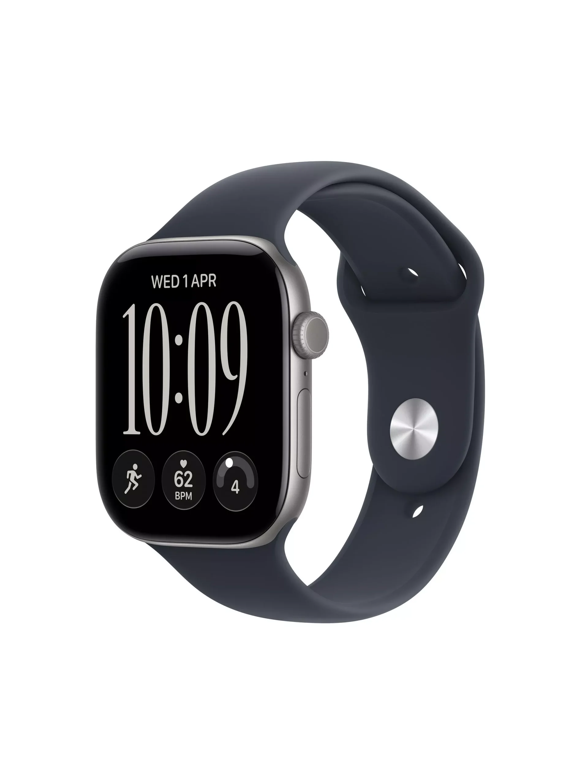 Apple Watch Series 12 - space-grey, s-m, gps, navy-blue-sport-band, 46mm