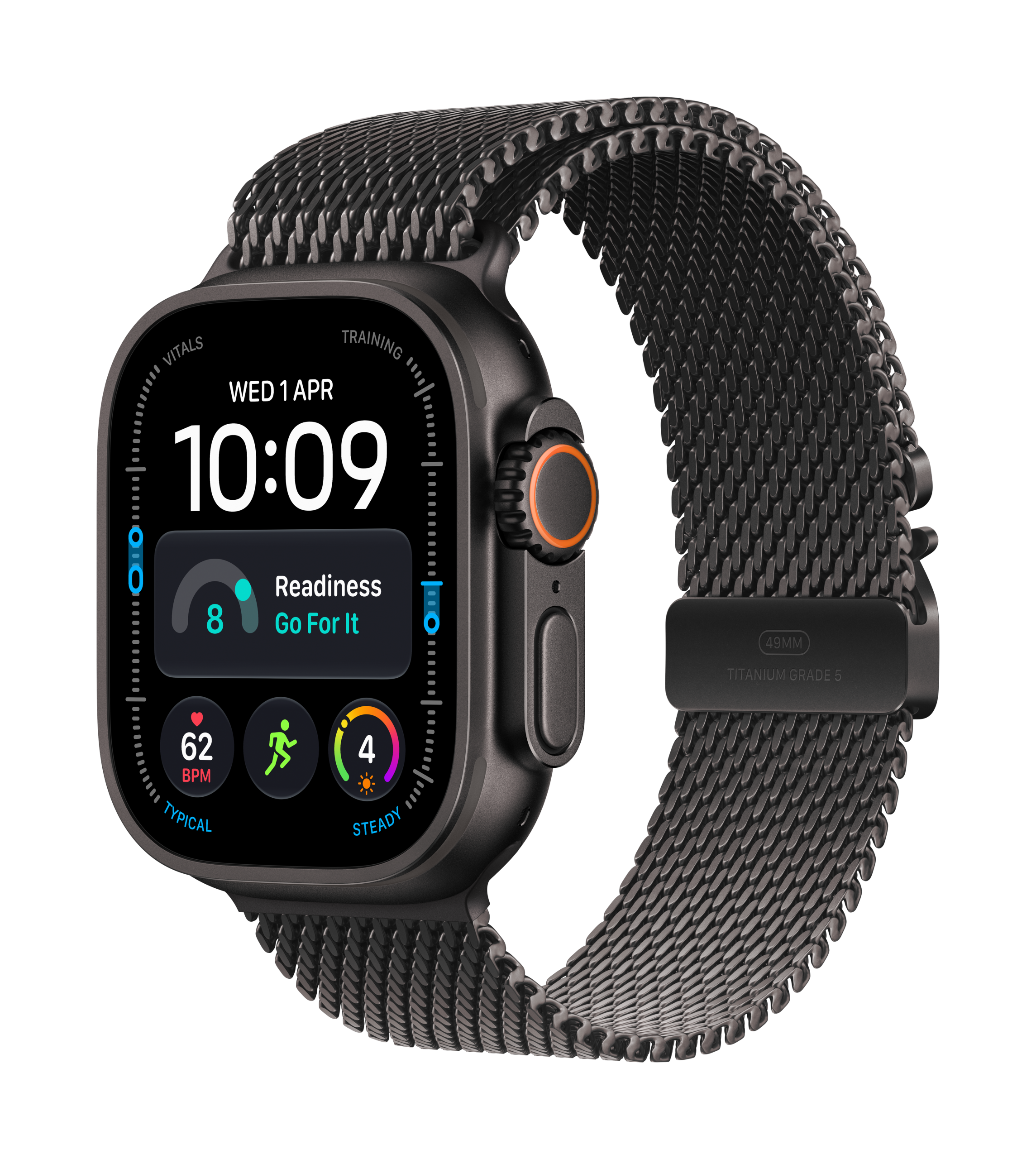 Apple Watch Ultra 4 - black-titanium, black-titanium-milanese-loop, small