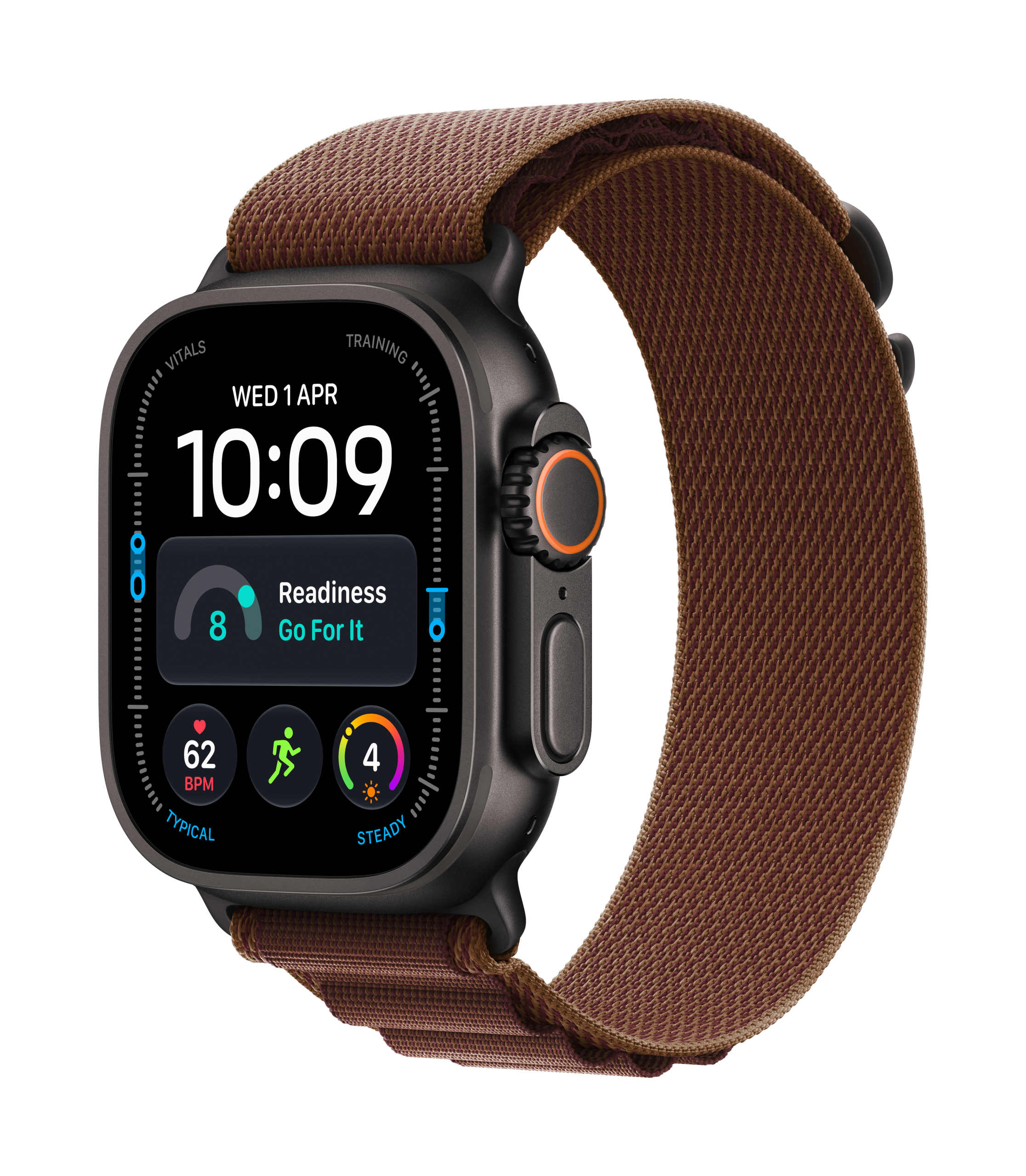 Apple Watch Ultra 4 - natural-titanium, desert-alpine-loop, medium