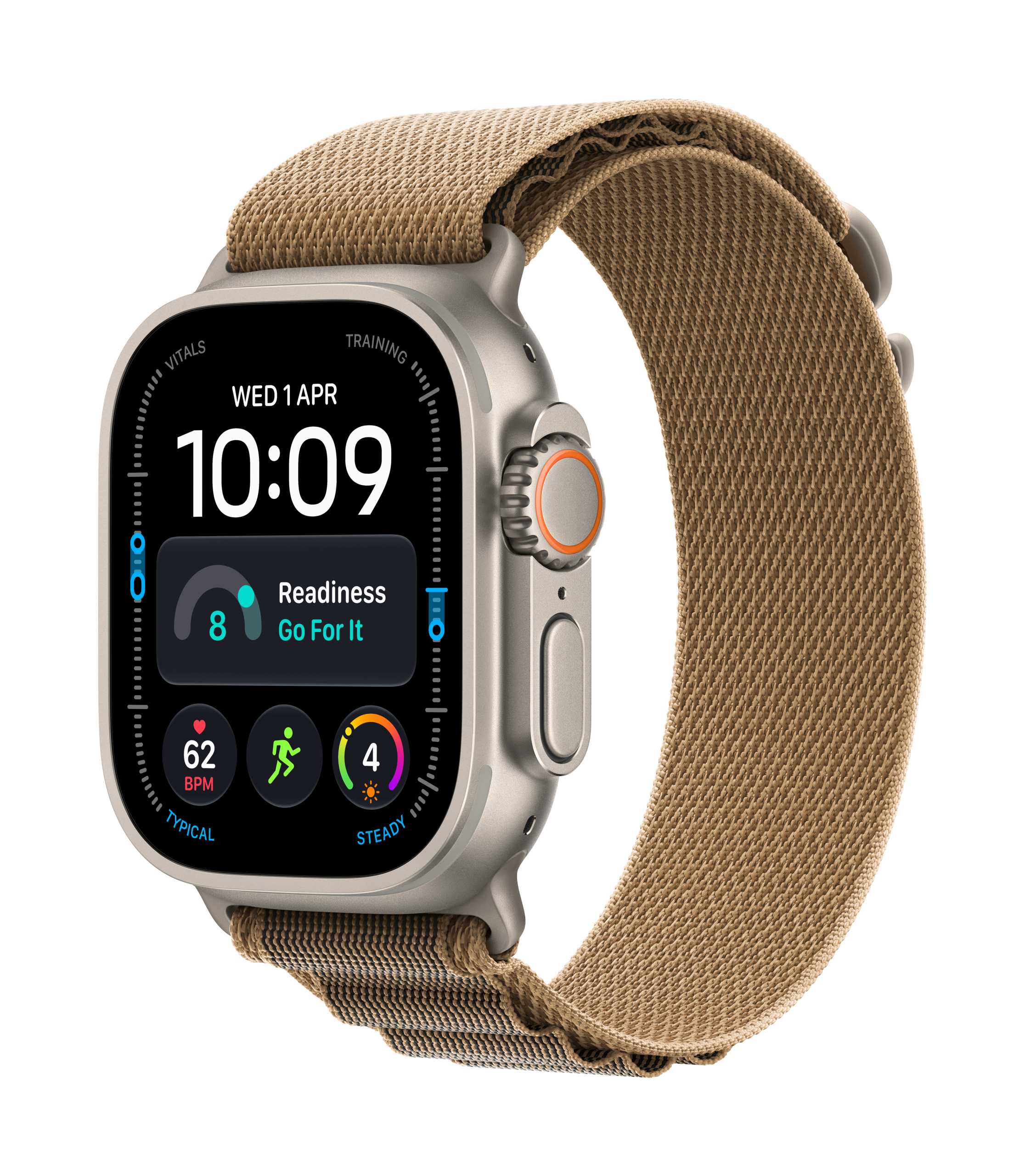 Apple Watch Ultra 4 - natural-titanium, natural-titanium-milanese-loop, large