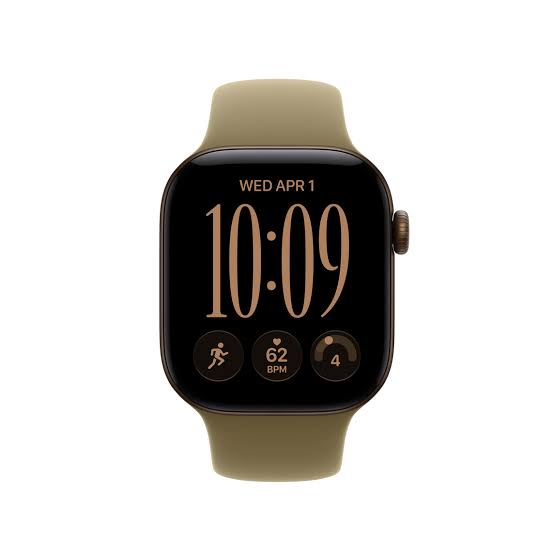 Apple Watch Series 12 - dark-bronze, s-m, gps, olive-sport-band, 46mm