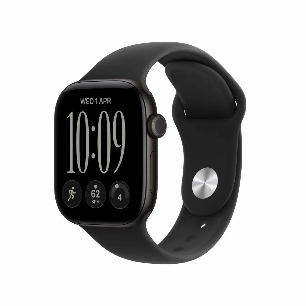 Apple Watch Series 12 - black-titanium, m-l, gps, black-sport-band, 42mm